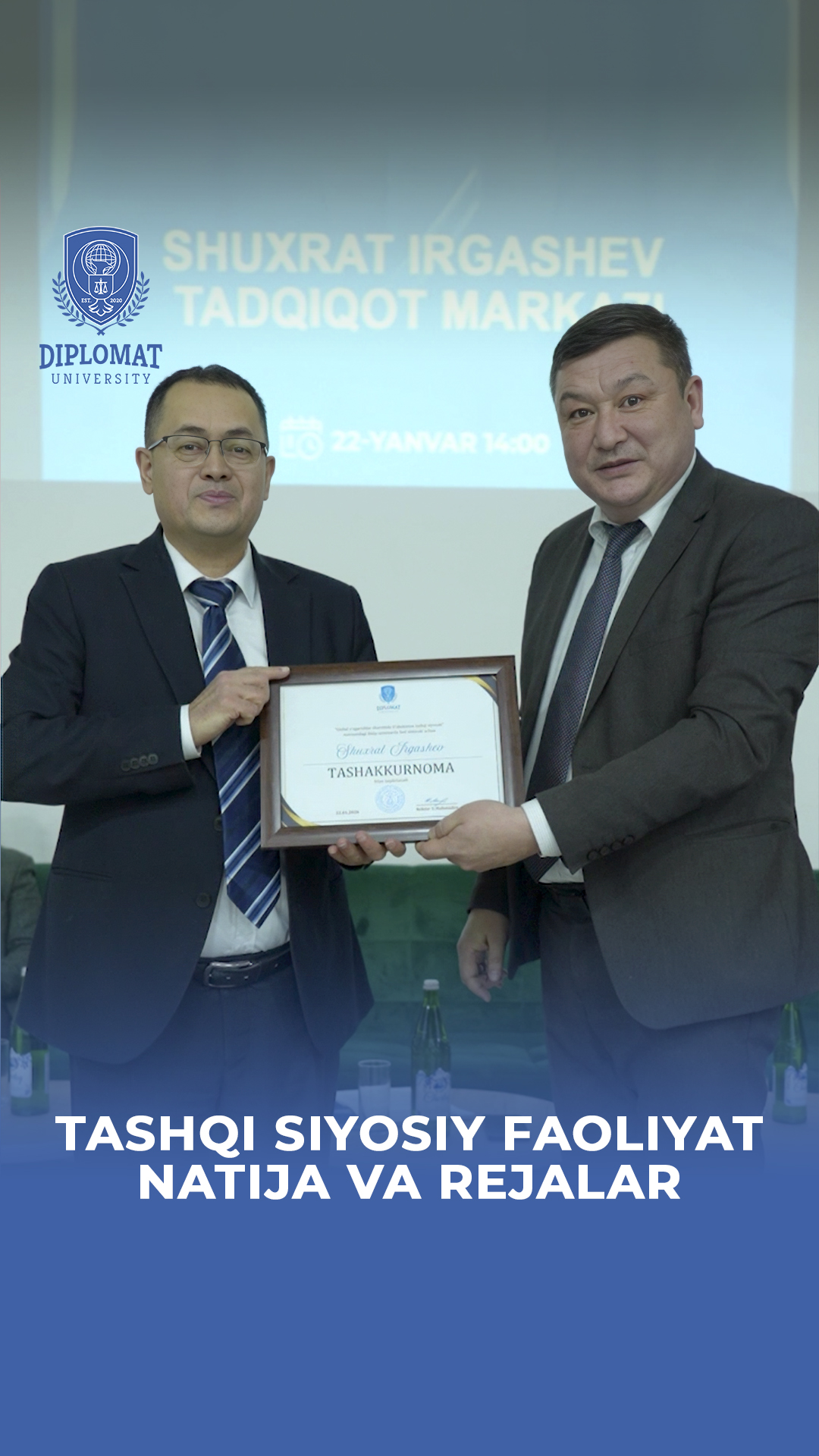TASHQI SIYOSIY FAOLIYAT NATIJA VA REJALAR