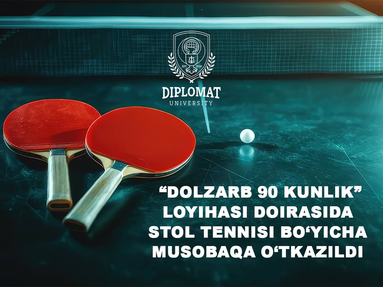 “DOLZARB 90 KUNLIK” LOYIHASI DOIRASIDA STOL TENNISI BO‘YICHA MUSOBAQA O‘TKAZILDI