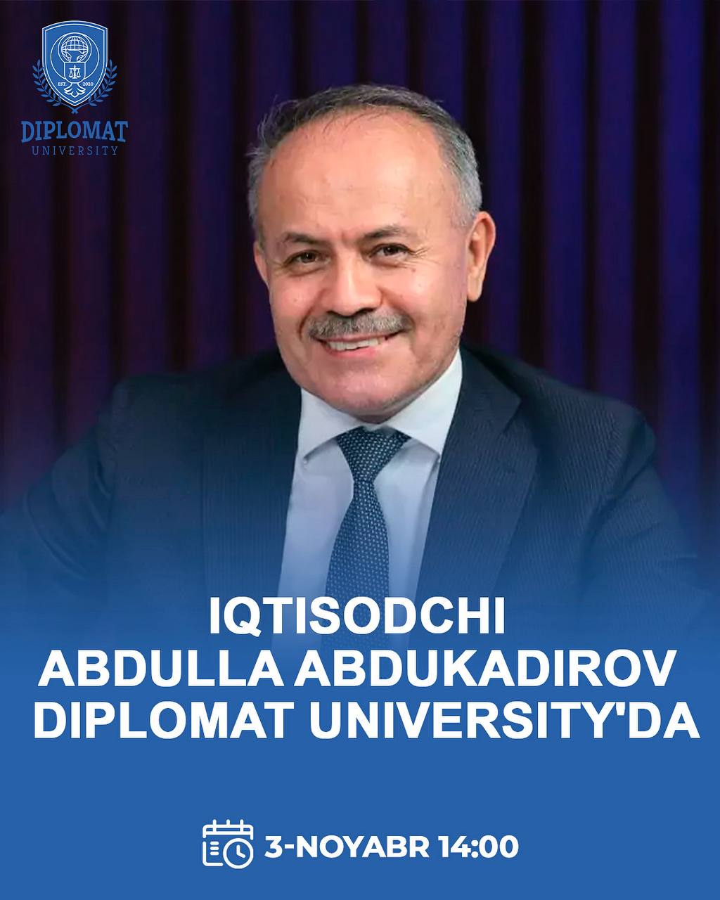 Navbatdagi mehmonimiz Oʻzbekiston Prezidenti huzuridagi Strategik islohotlar agentligi Bosh direktori birinchi oʻrinbosari Abdulla Abdukadirov