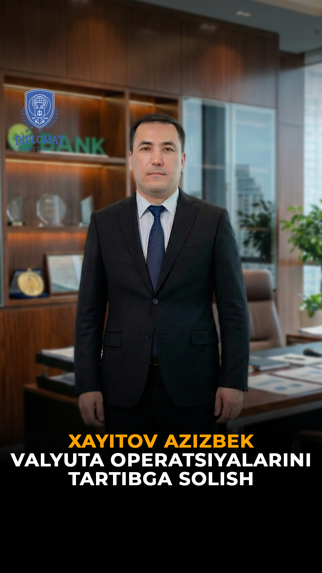 Davra suhbatining navbatdagi mehmoni Markaziy bank boshqarma boshlig‘i Xayitov Azizbek